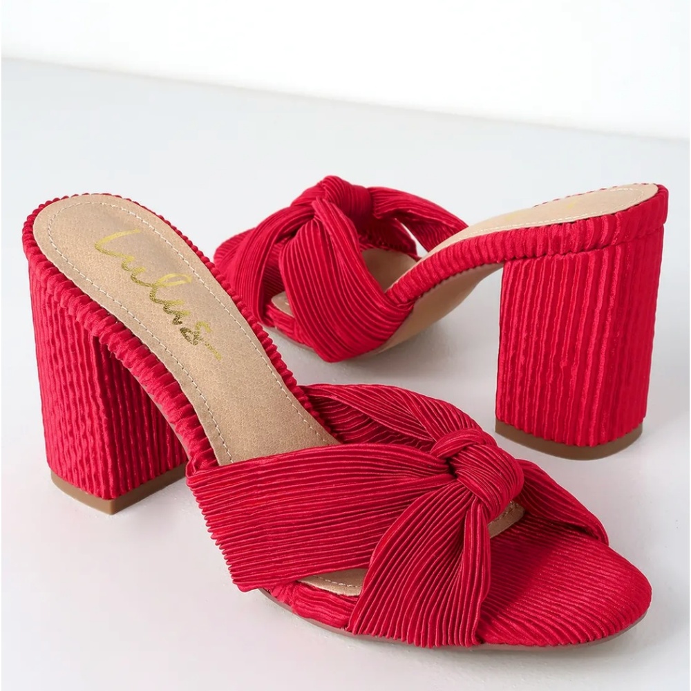 Lulu's Red Knotted High Heel Sandals *BRAND NEW*